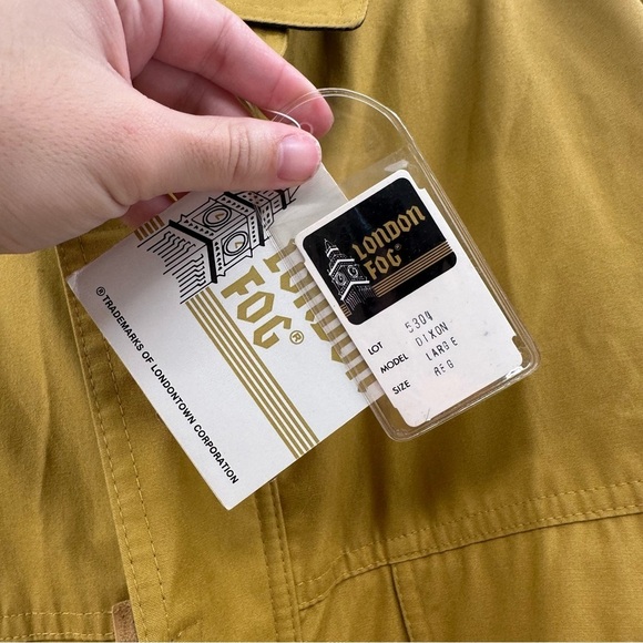 NEW Deadstock London Fog Mustard Yellow Bomber Jacket Men’s Size Large - Picture 6 of 7